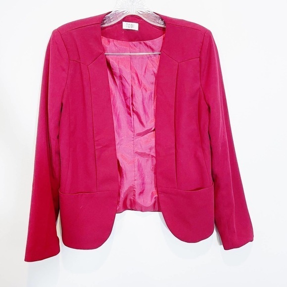 Tobi Red Open Blazer EUC SZ M - Picture 8 of 8